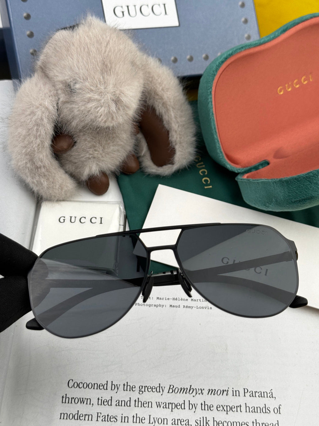 Gucci G2380 Polarized Aviator Gold Lens Sunglasses for Men - 934078 - detail image 3