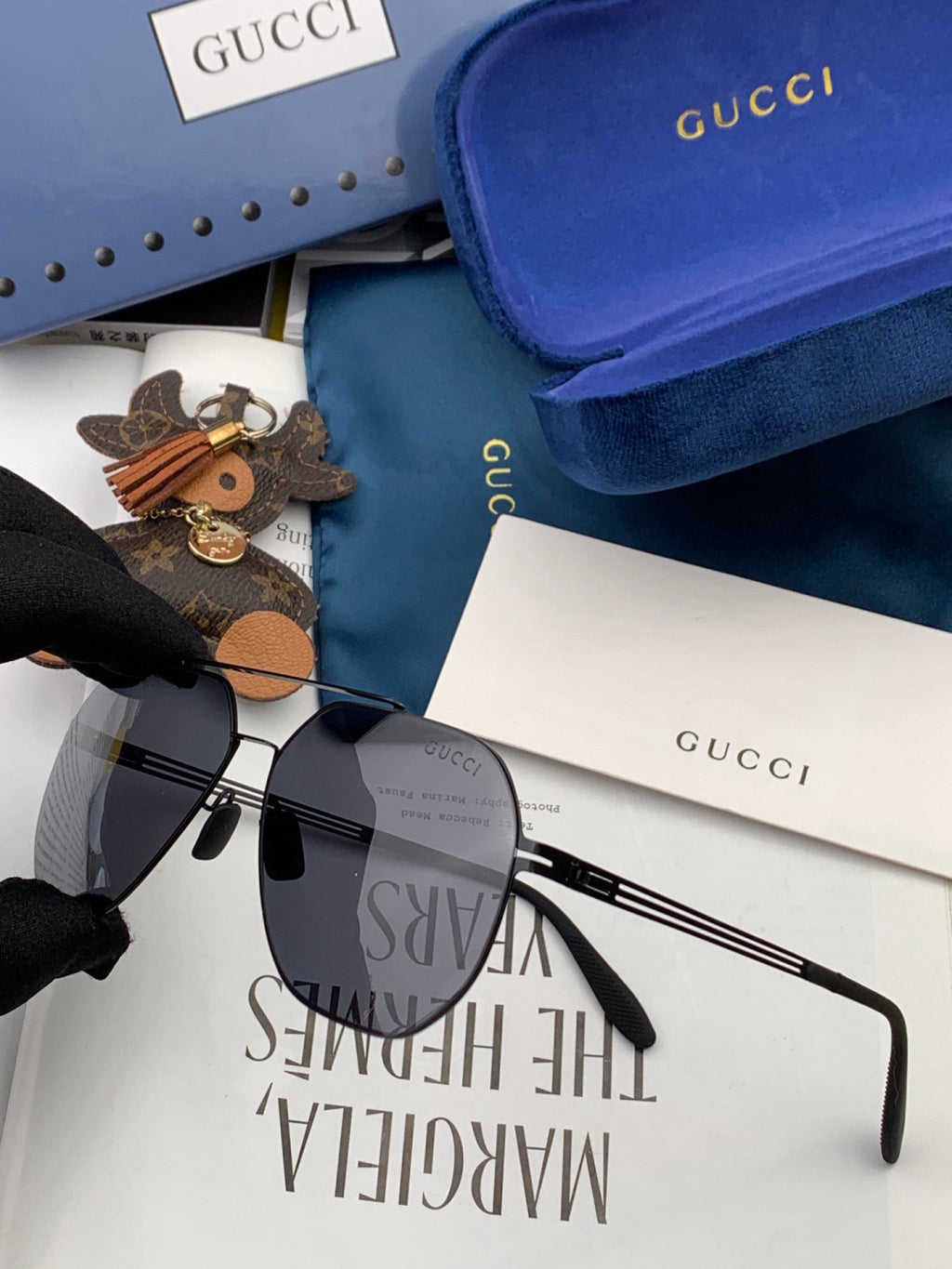 Gucci G6710 Fashion Gold Lens Sunglasses for Men & Women - detail image 4