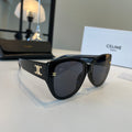 Celine Fashion Black Lens Sunglasses for Men & Women - 371995