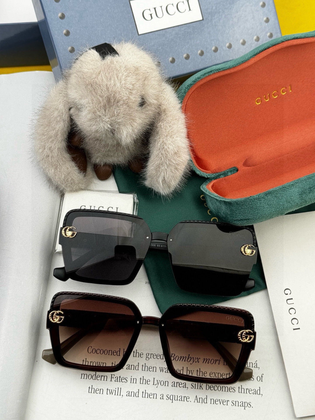 Gucci G6130 Square Gold Lens Sunglasses for Men & Women - 997689 - detail image 5