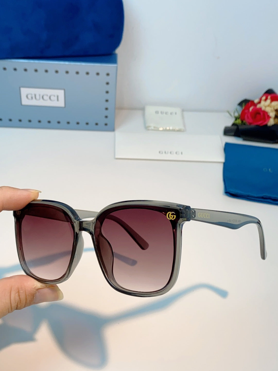 Gucci Fashion Red Lens Sunglasses for Men & Women - 997541 - detail image 6