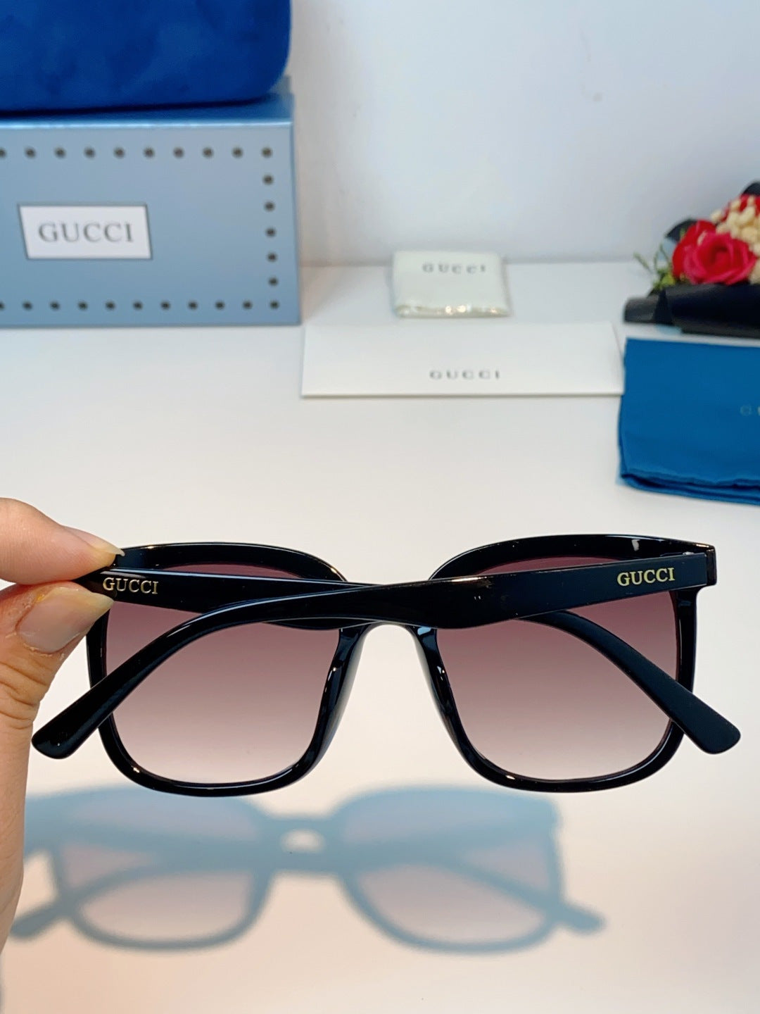 Gucci Fashion Red Lens Sunglasses for Men & Women - 997543 - detail image 5