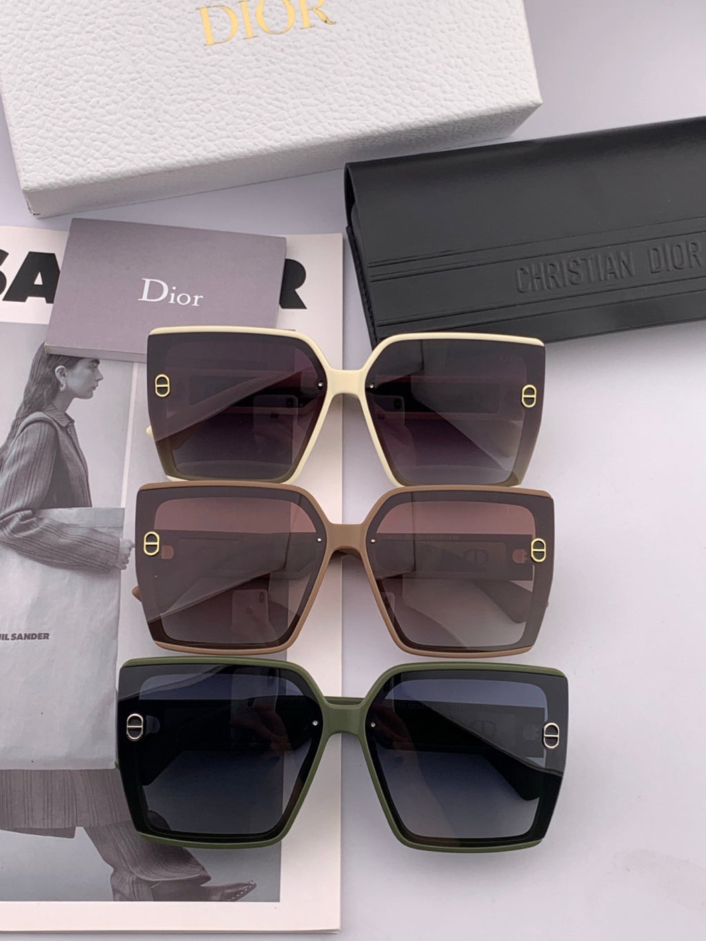 Dior CD0971 Polarized Square Red Lens Sunglasses for Men & Women - 997986 - detail image 4