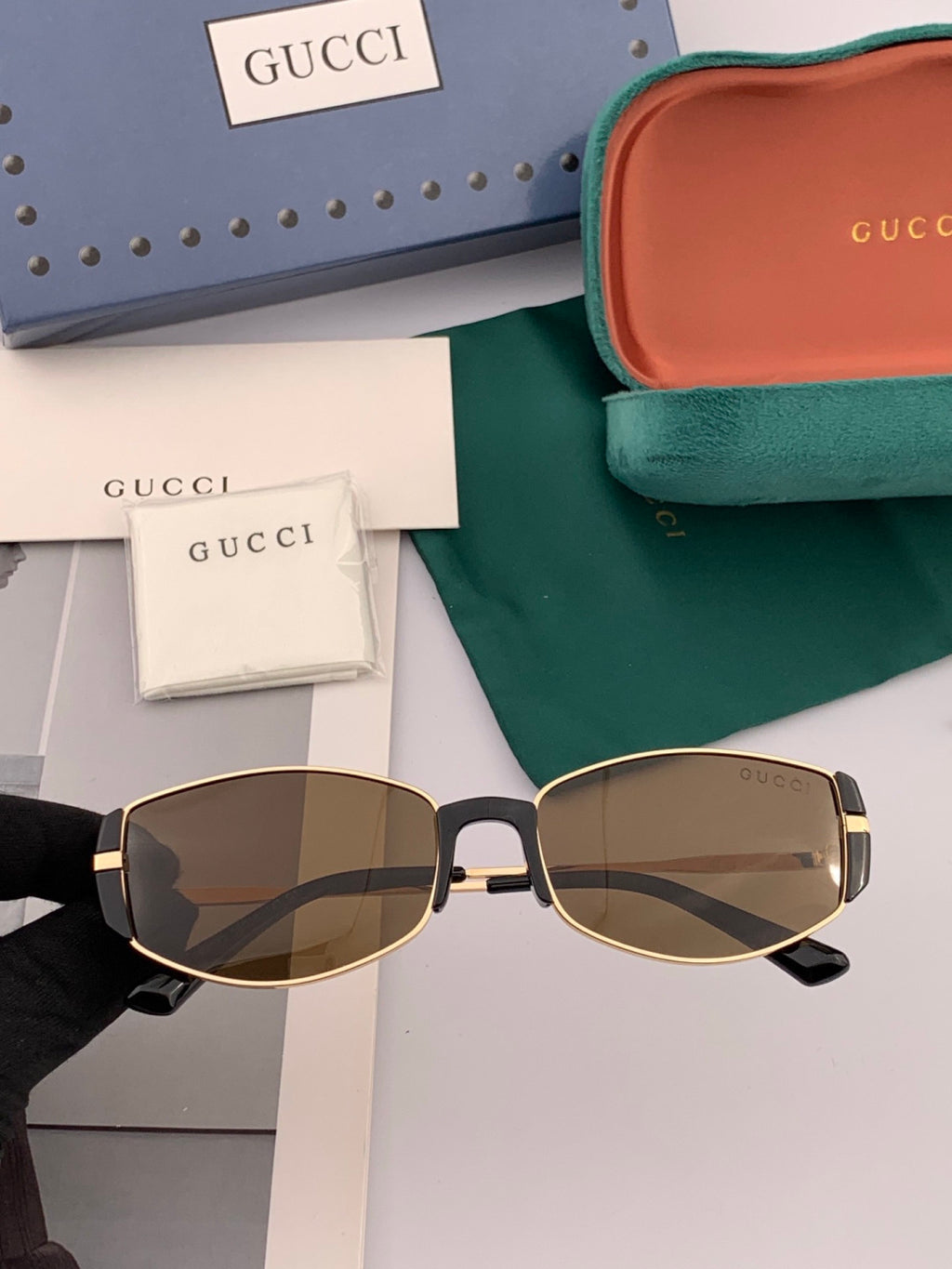 Gucci G2827 Polarized Oversized Red Lens Sunglasses for Men & Women - 997600 - detail image 2