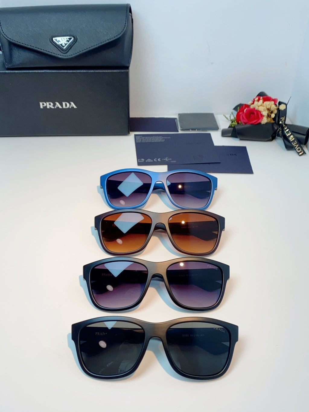 Prada Cat-Eye Gray Lens Sunglasses for Men & Women - detail image 12