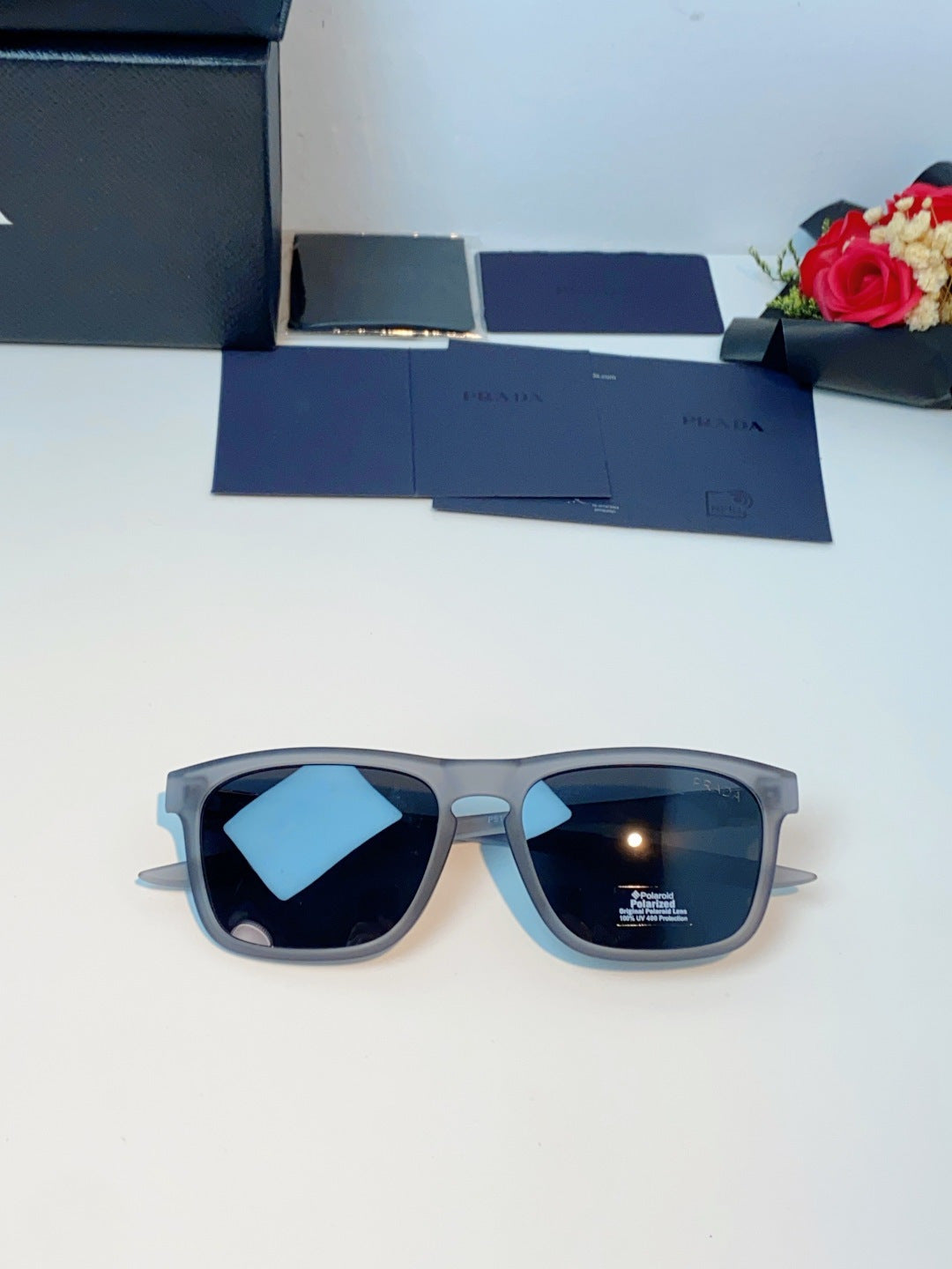 Prada Polarized Fashion Black Lens Sunglasses for Men - 398943 - detail image 9