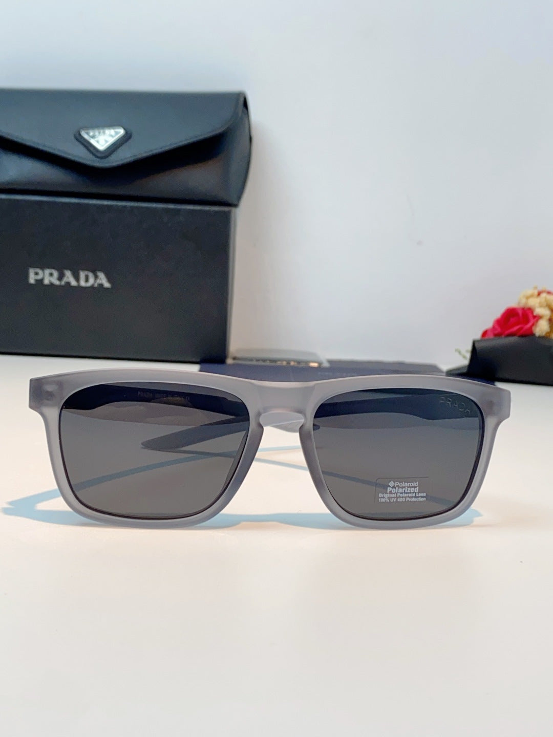 Prada Polarized Fashion Black Lens Sunglasses for Men - 398943 - detail image 2