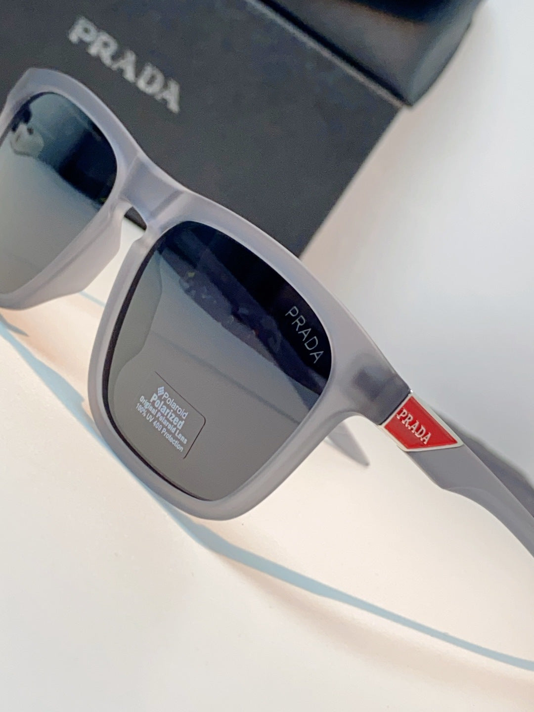 Prada Polarized Fashion Black Lens Sunglasses for Men - 487088 - detail image 7