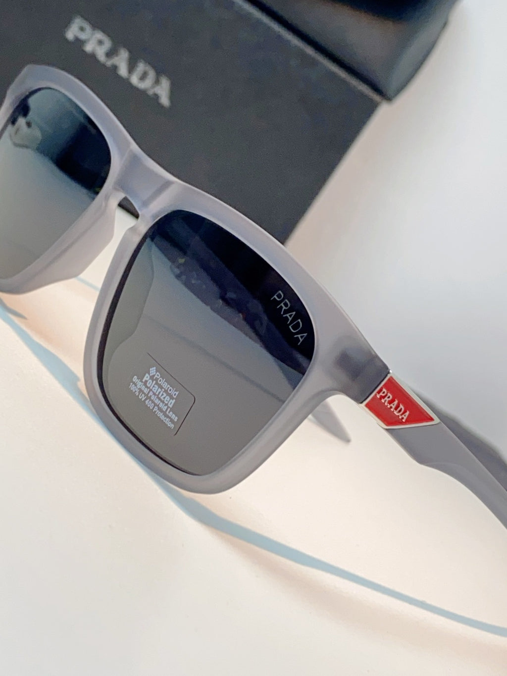 Prada Polarized Fashion Black Lens Sunglasses for Men - 398943 - detail image 7