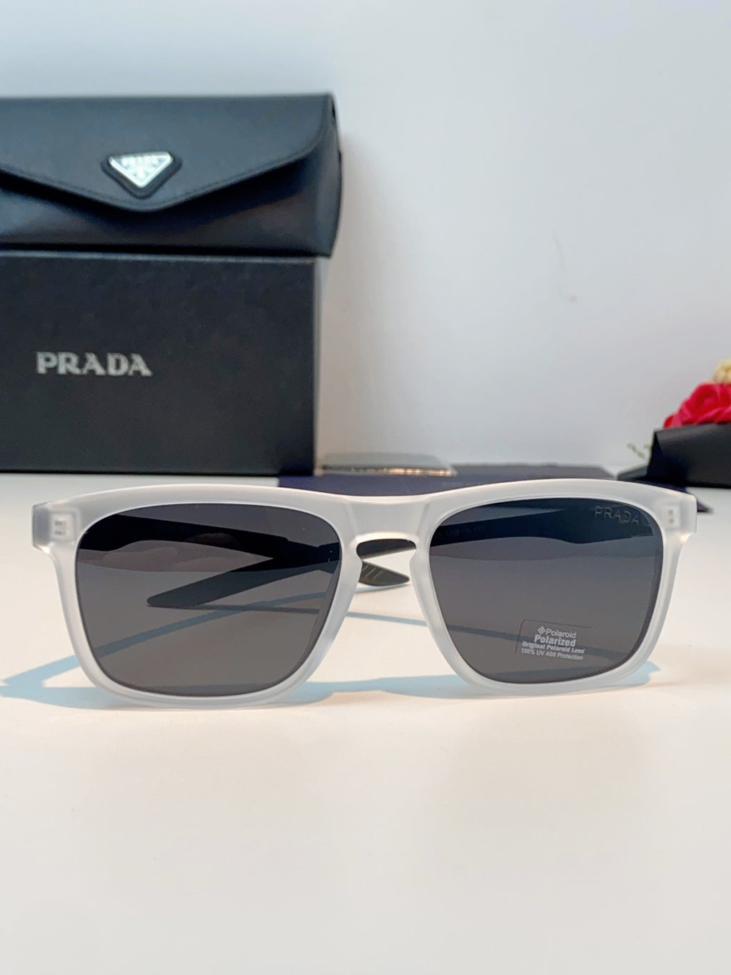 Prada Polarized Fashion Black Lens Sunglasses for Men - 398944 - detail image 2