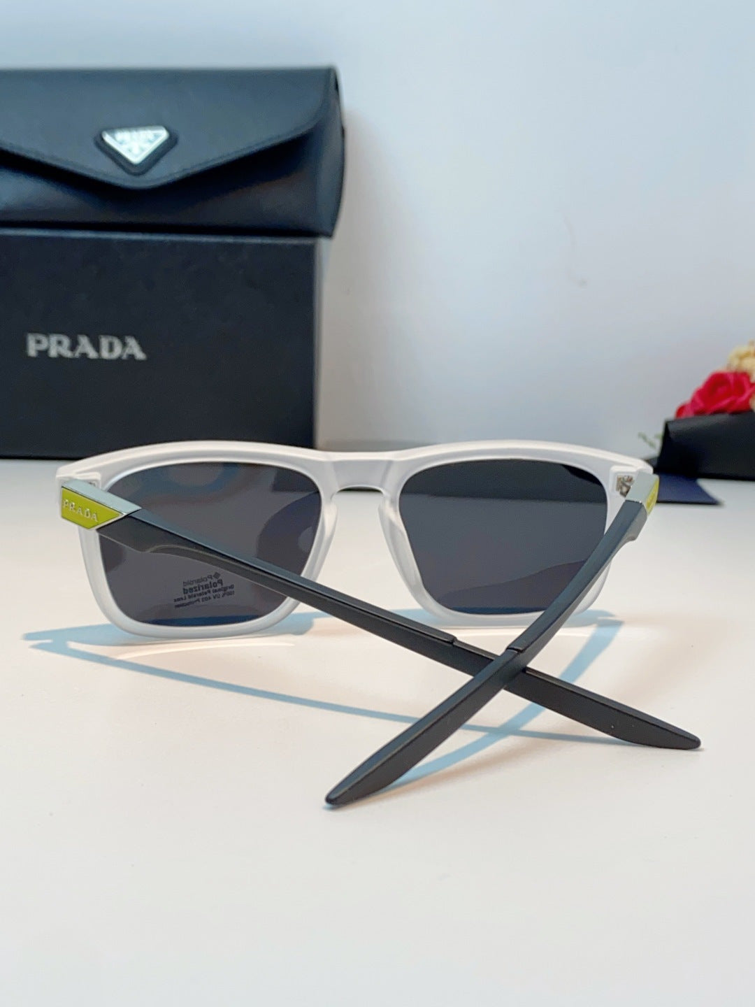 Prada Polarized Fashion Black Lens Sunglasses for Men - 398944 - detail image 3