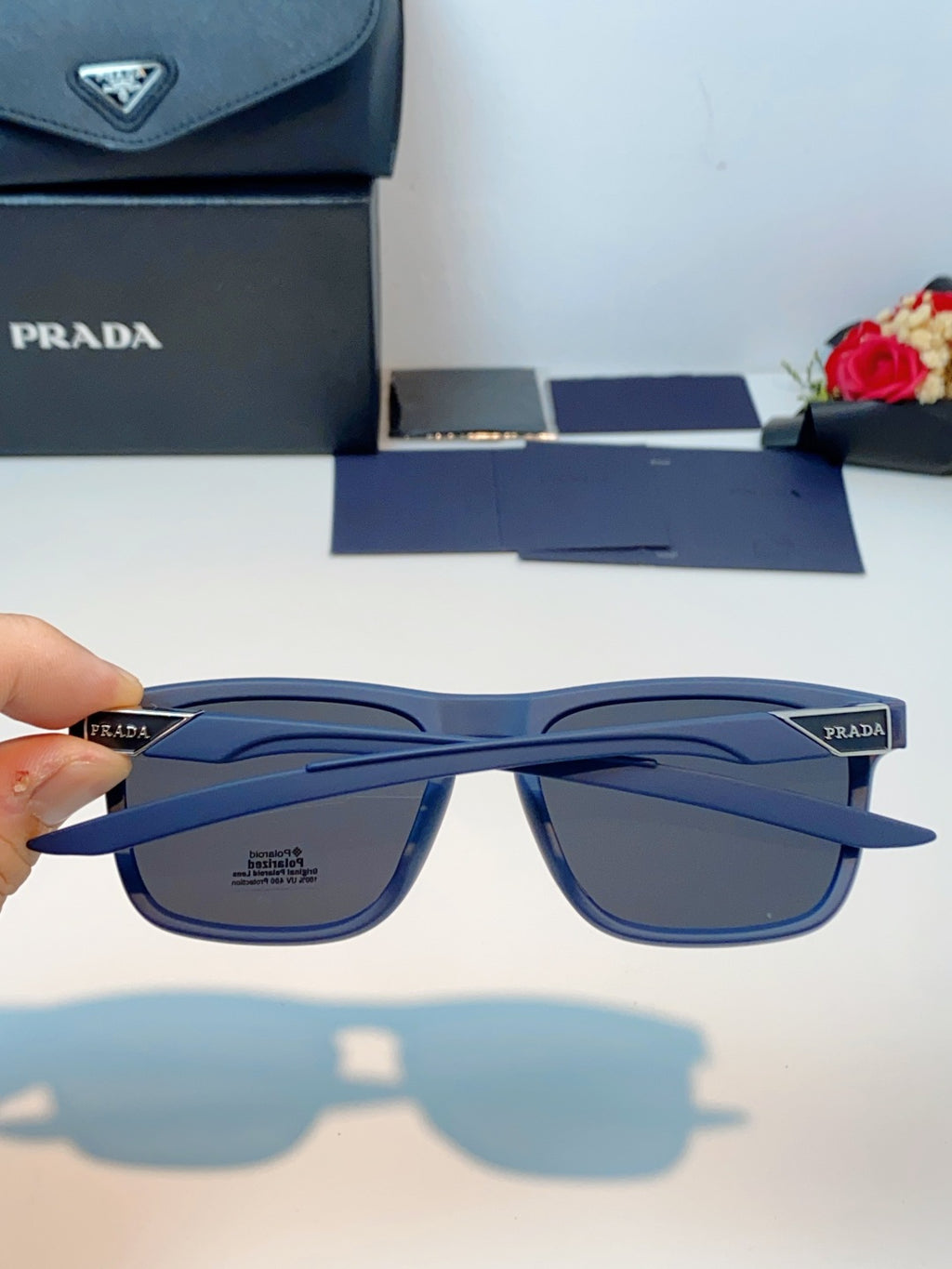 Prada Polarized Fashion Gray Lens Sunglasses for Men - 398945 - detail image 5