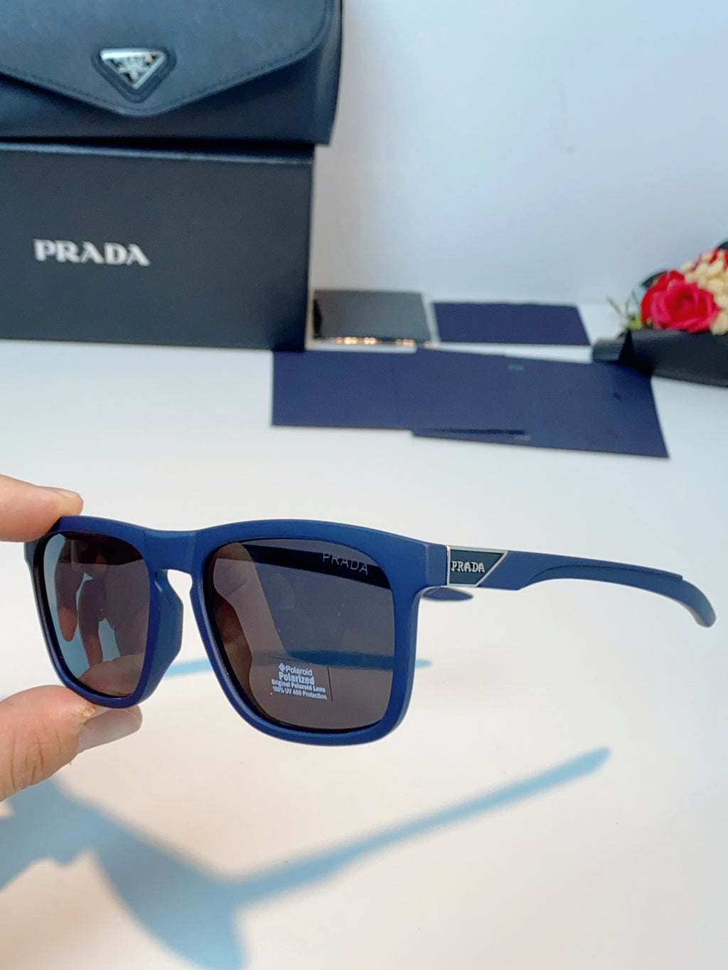 Prada Polarized Fashion Gray Lens Sunglasses for Men - 398945 - detail image 6