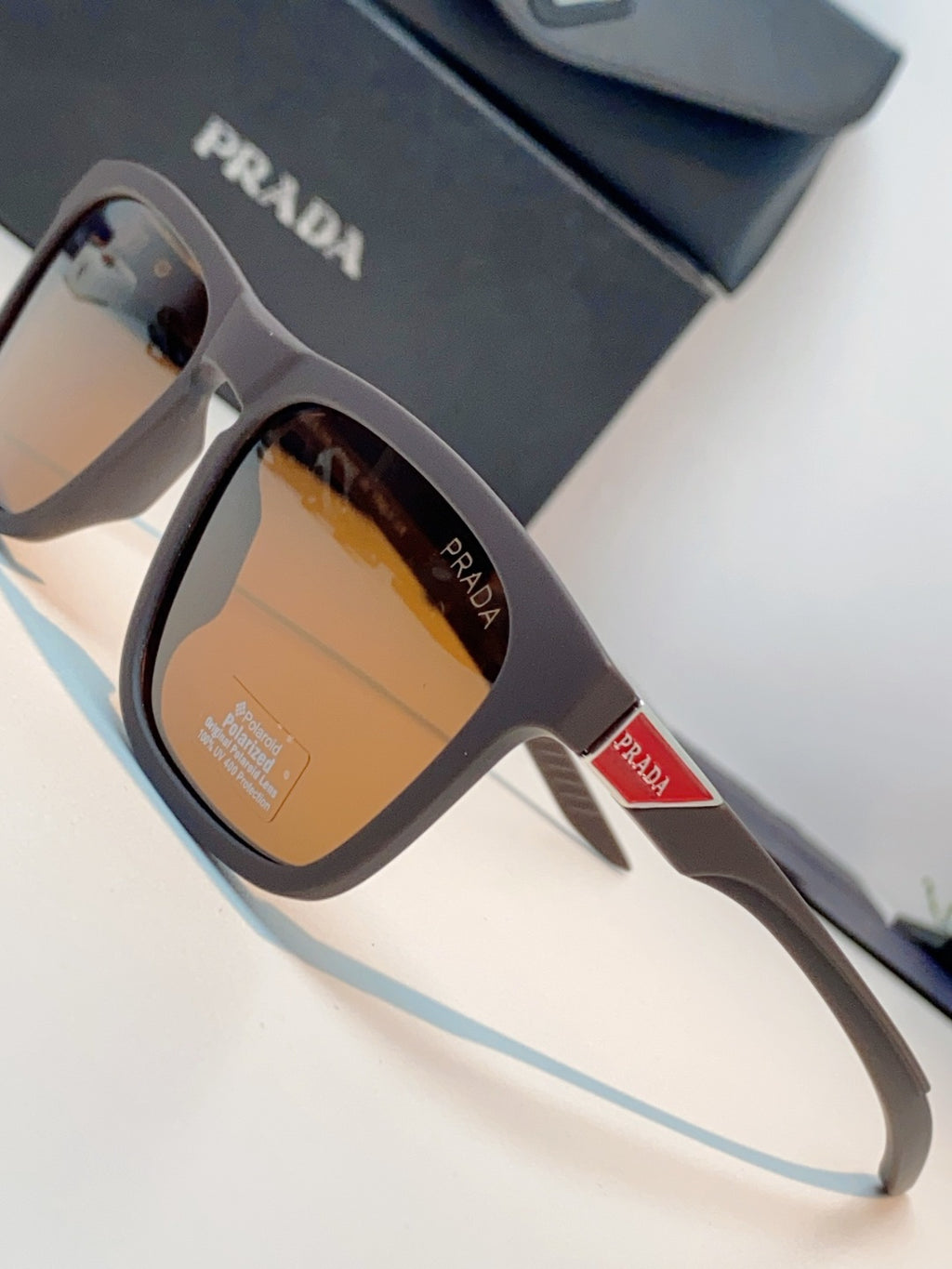 Prada Polarized Fashion Orange Lens Sunglasses for Men - 398946 - detail image 7