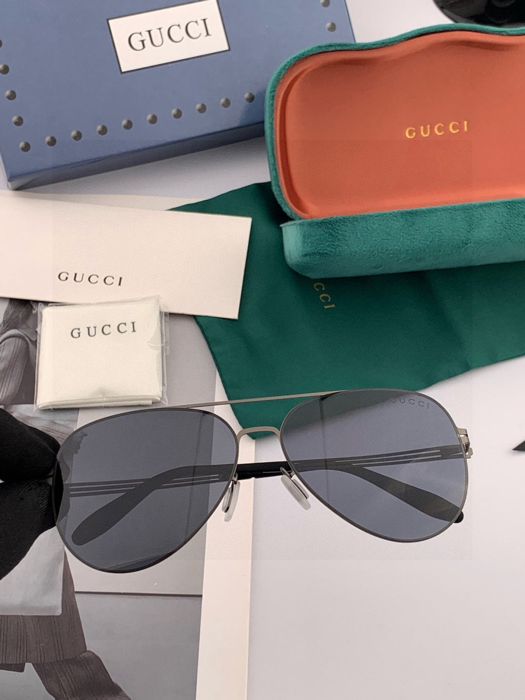 Gucci G1502 Polarized Fashion Gold Lens Sunglasses for Men & Women - 132275