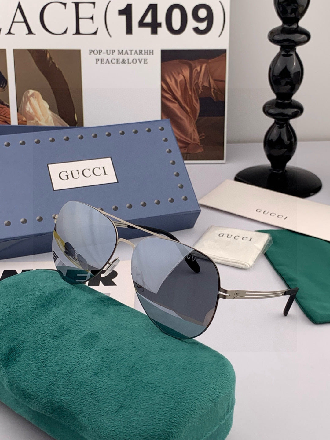 Gucci G1502 Polarized Fashion Gold Lens Sunglasses for Men & Women - 132275 - detail image 5