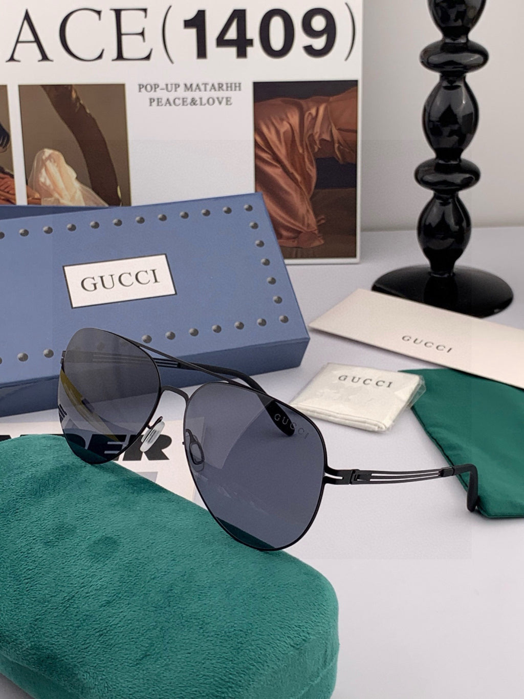 Gucci G1502 Polarized Fashion Gold Lens Sunglasses for Men & Women - 132275 - detail image 6