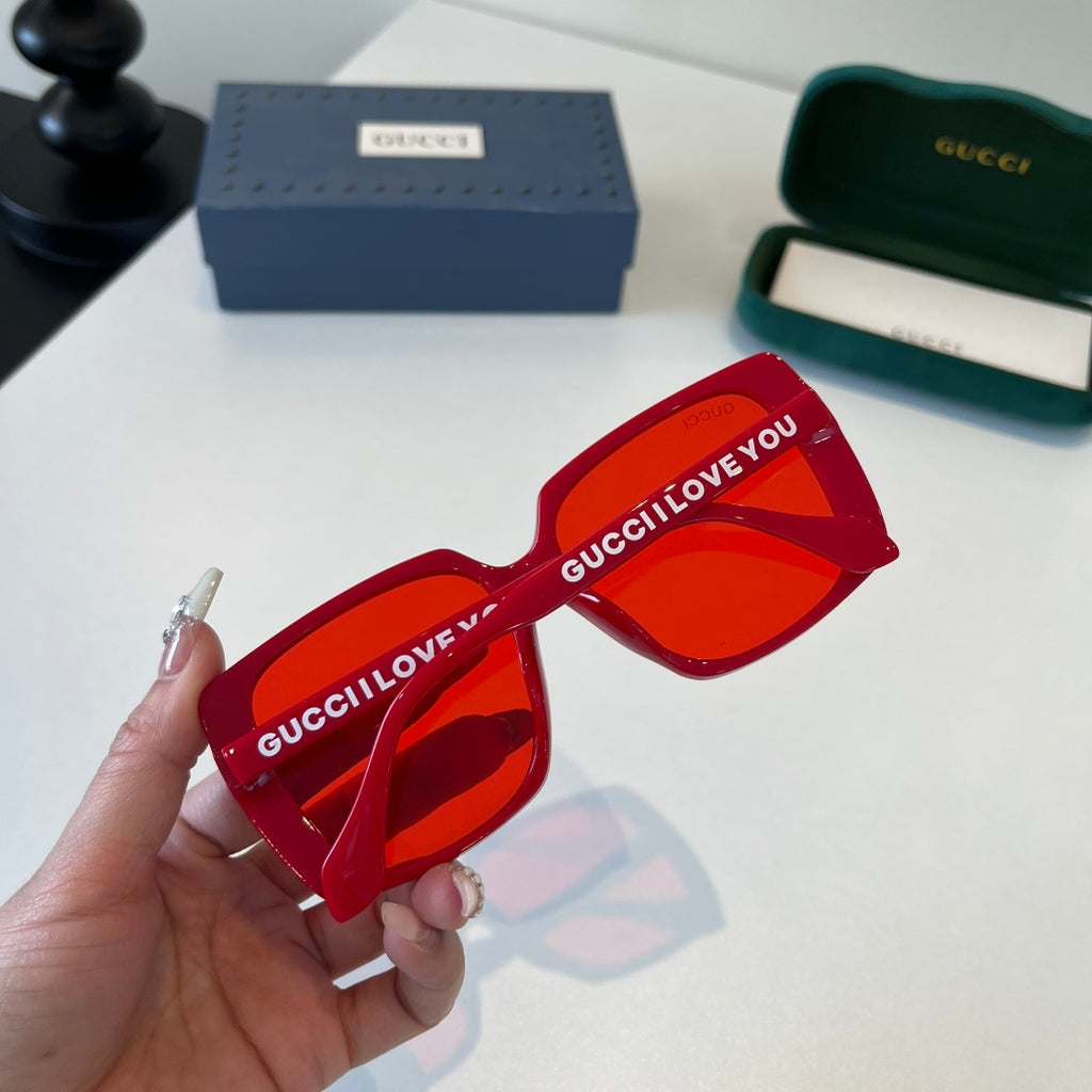 Gucci Oversized Red Lens Sunglasses for Men & Women - 132238 - detail image 7