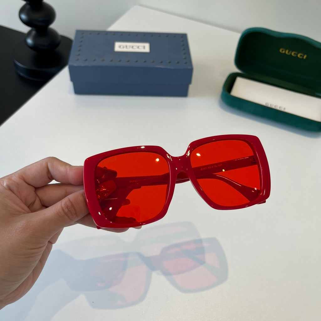 Gucci Oversized Red Lens Sunglasses for Men & Women - 132238 - detail image 5