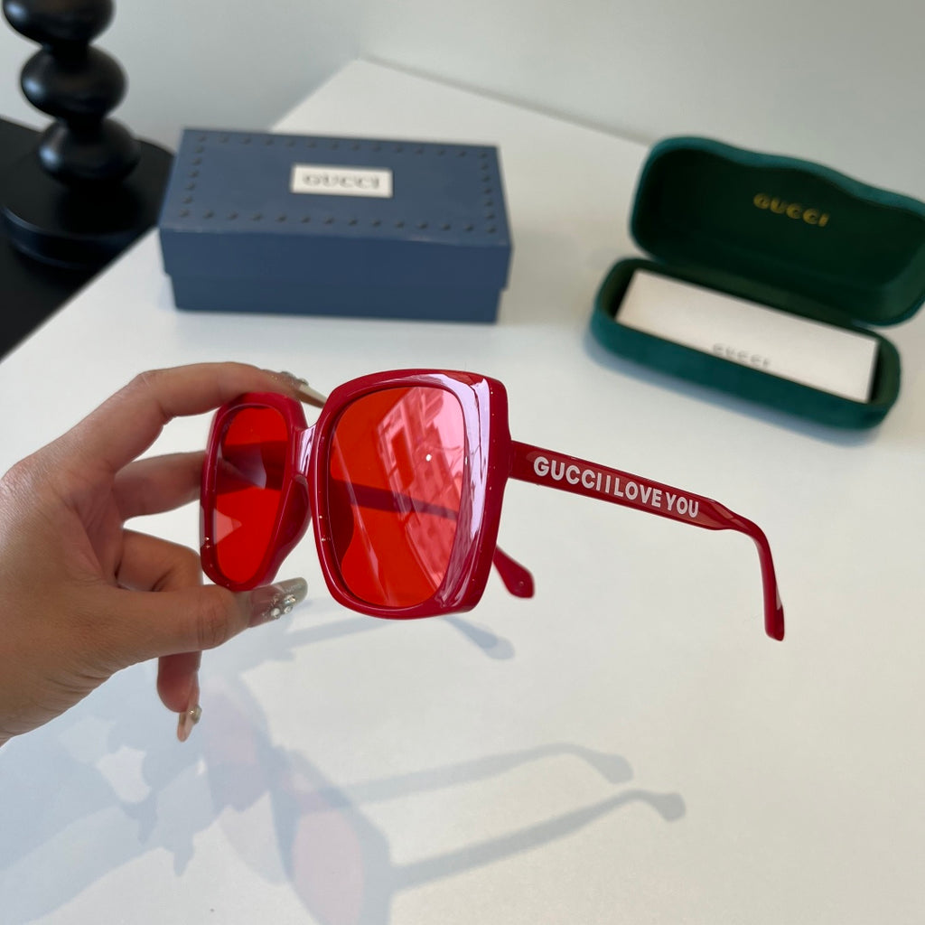 Gucci Oversized Red Lens Sunglasses for Men & Women - 132238 - detail image 3