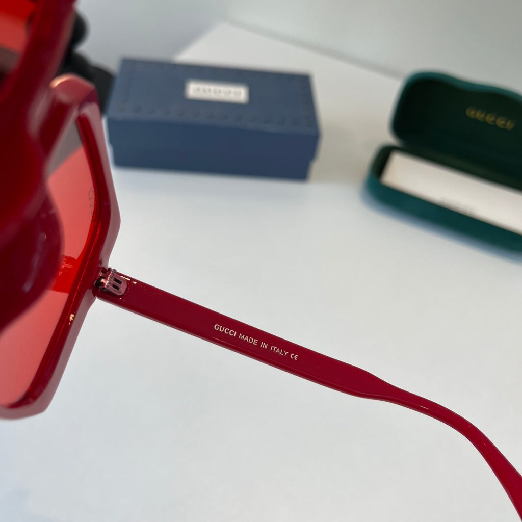 Gucci Oversized Red Lens Sunglasses for Men & Women - 132238 - detail image 9