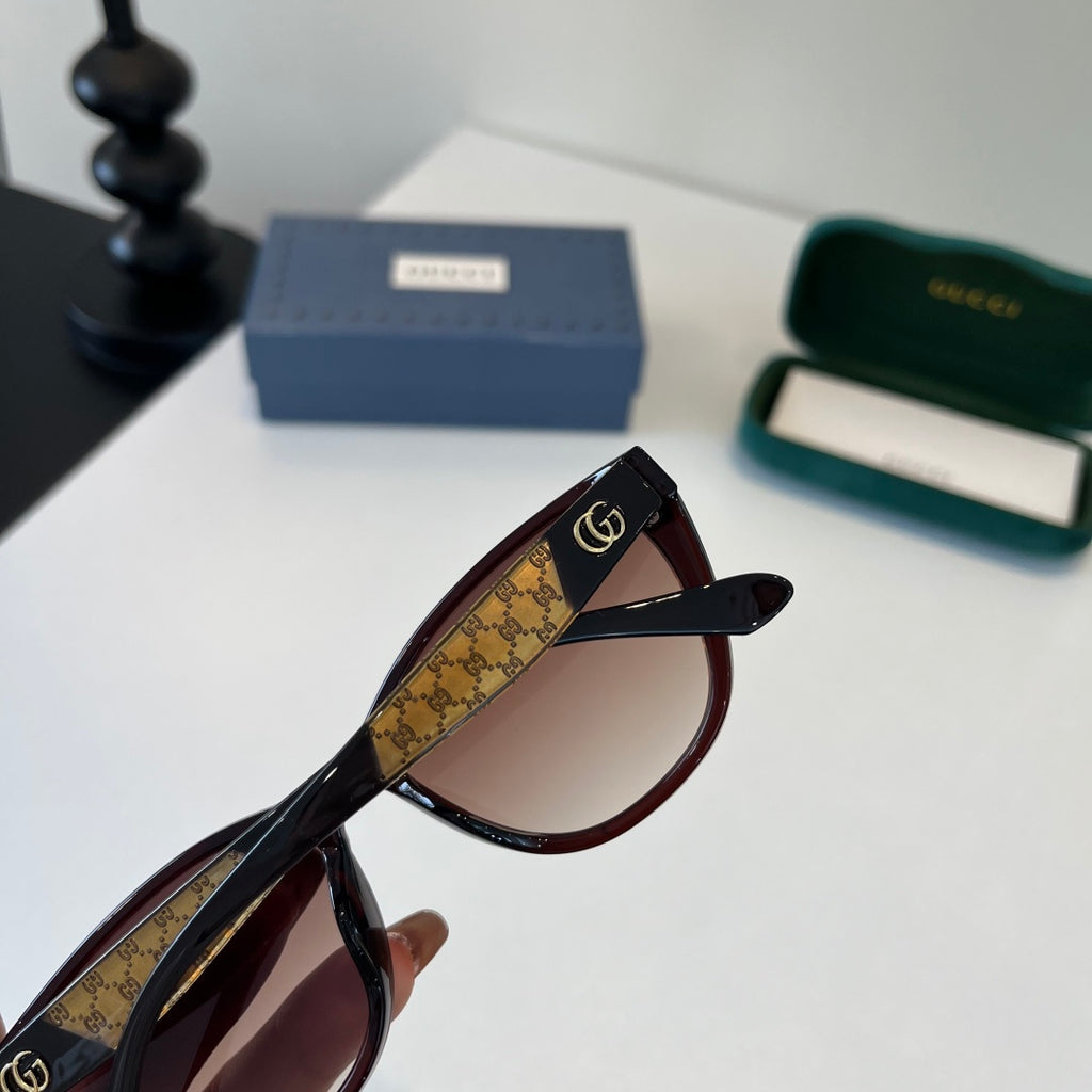 Gucci Oversized Red Lens Sunglasses for Women - 132254 - detail image 8