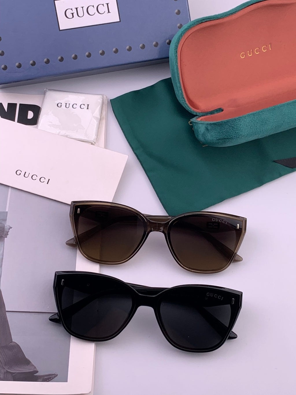Gucci G9761 Polarized Square Black Lens Sunglasses for Men & Women - 132300 - detail image 5