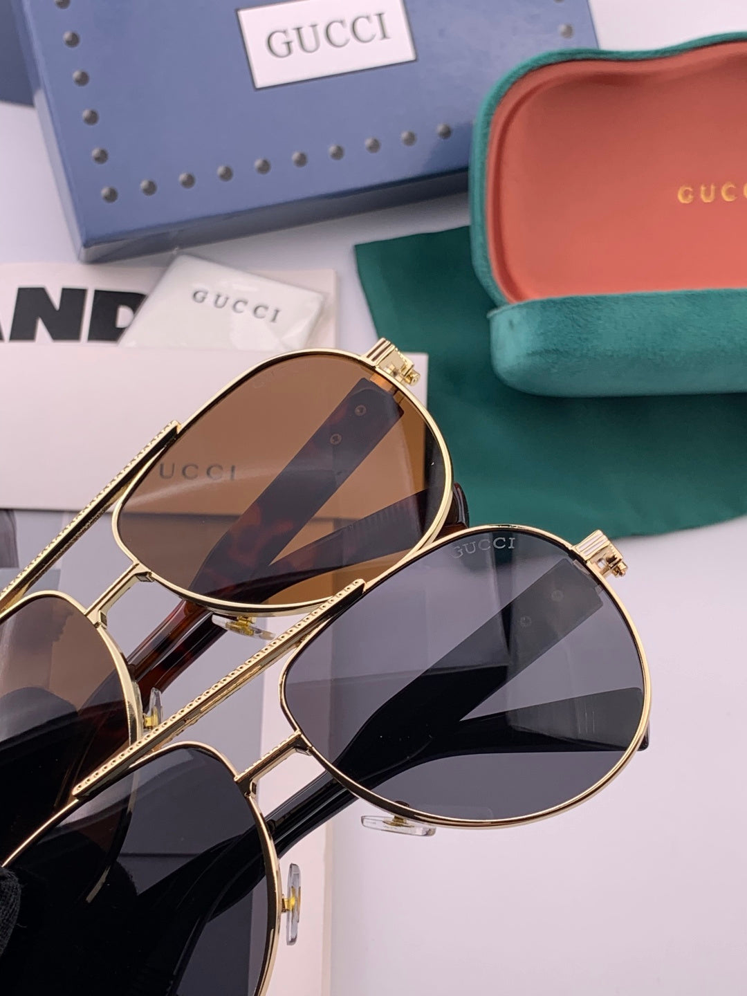 Gucci G08893 Aviator Black Lens Sunglasses for Men & Women - 132302 - detail image 4
