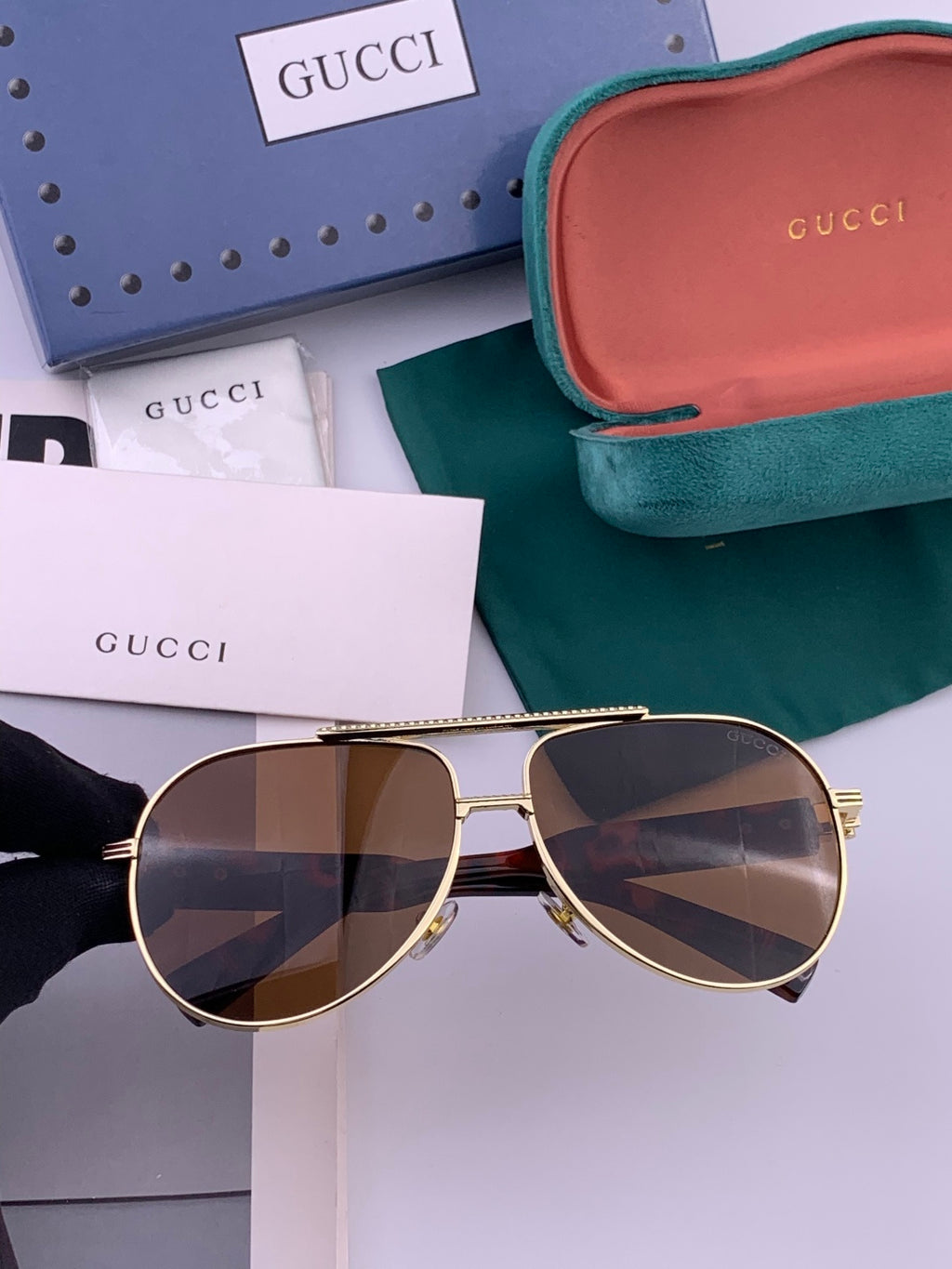 Gucci G08893 Aviator Black Lens Sunglasses for Men & Women - 132302 - detail image 2