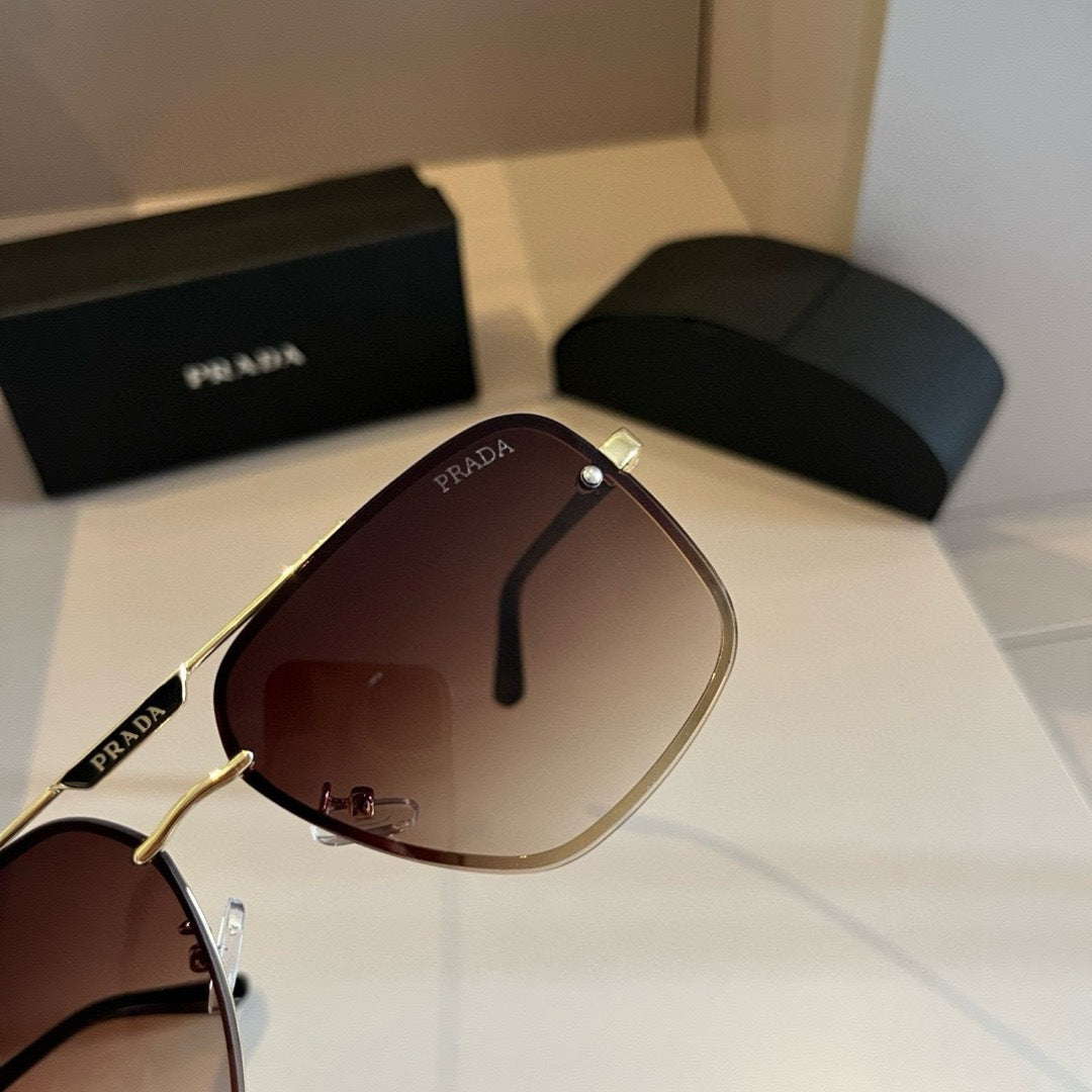 Prada Polarized Fashion Gold Lens Sunglasses for Men - 487159 - detail image 7