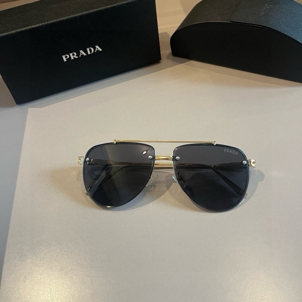 Prada Polarized Fashion Gold Lens Sunglasses for Men - 487162 - detail image 6