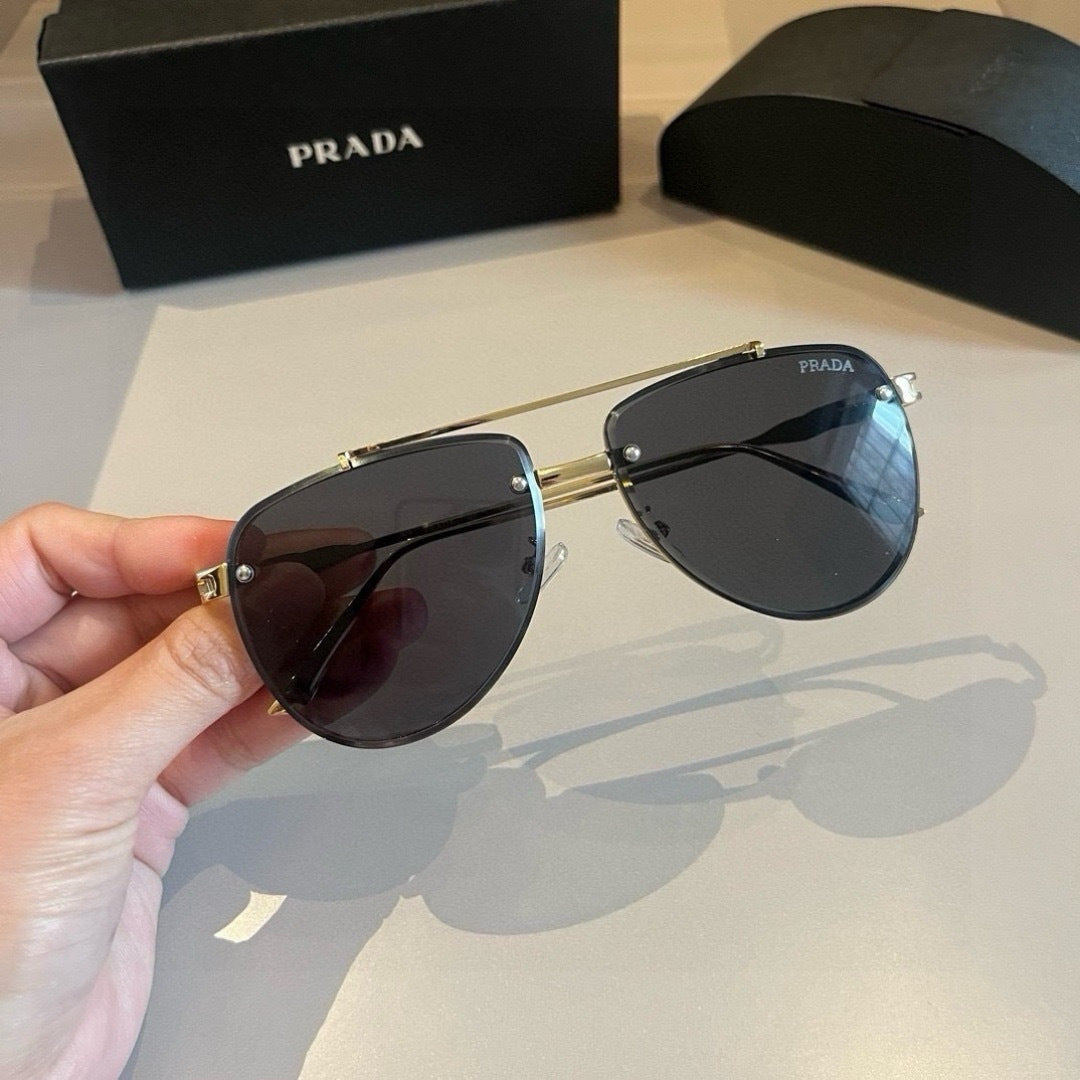 Prada Polarized Fashion Gold Lens Sunglasses for Men - 487162 - detail image 3