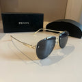 Prada Polarized Fashion Gold Lens Sunglasses for Men - 487162