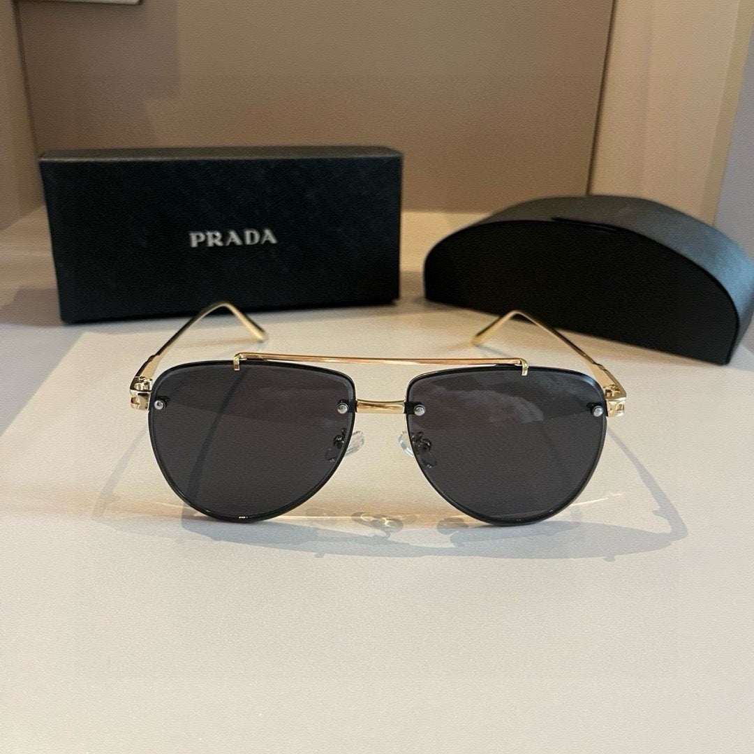 Prada Polarized Fashion Gold Lens Sunglasses for Men - 487162 - detail image 5