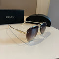 Prada Polarized Fashion Gold Lens Sunglasses for Men