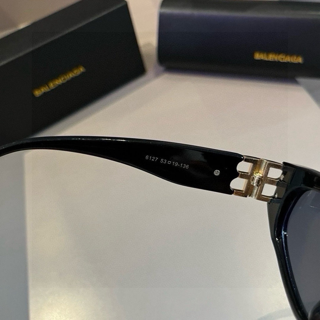 Balenciaga Rectangular Gold Lens Sunglasses for Men & Women - 372359 - detail image 7
