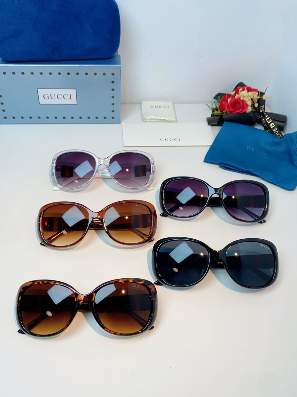 Gucci Oval Purple Lens Sunglasses for Men & Women - detail image 12