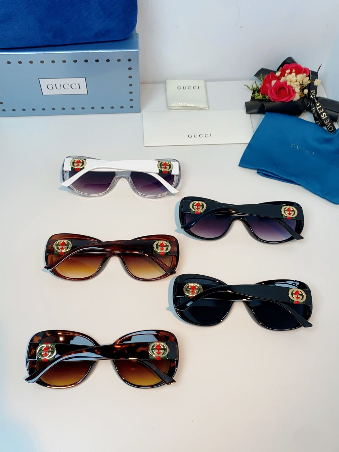 Gucci Oval Brown Lens Sunglasses for Men & Women - 158198 - detail image 11