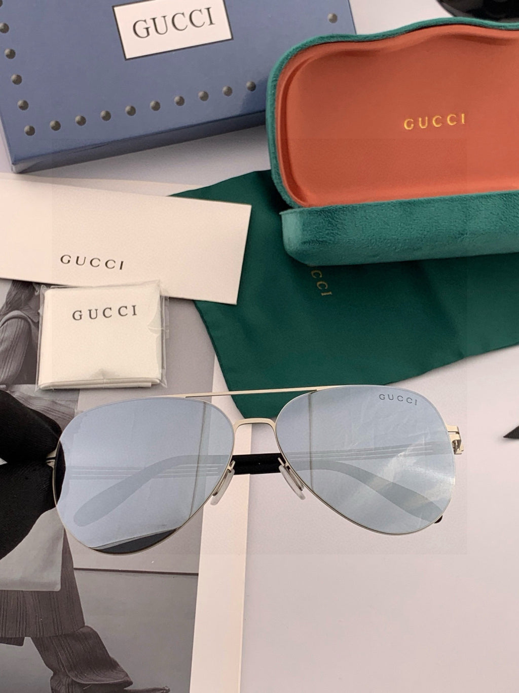 Gucci G1502 Polarized Fashion Gold Lens Sunglasses for Men & Women - 158207 - detail image 2