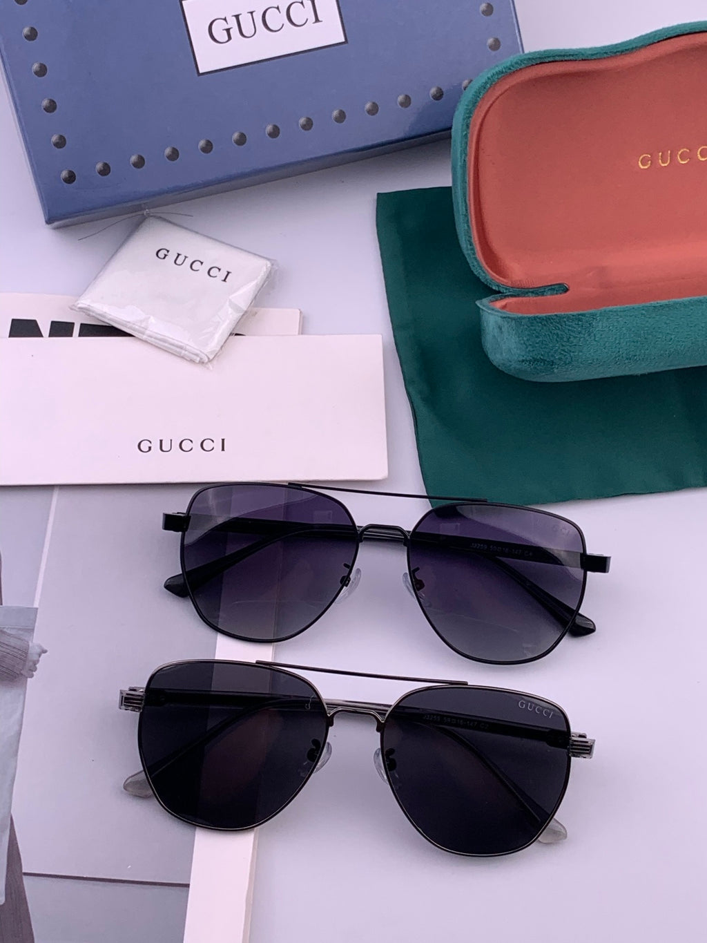 Gucci G9325 Polarized Aviator Black Lens Sunglasses for Men & Women - 158211 - detail image 7
