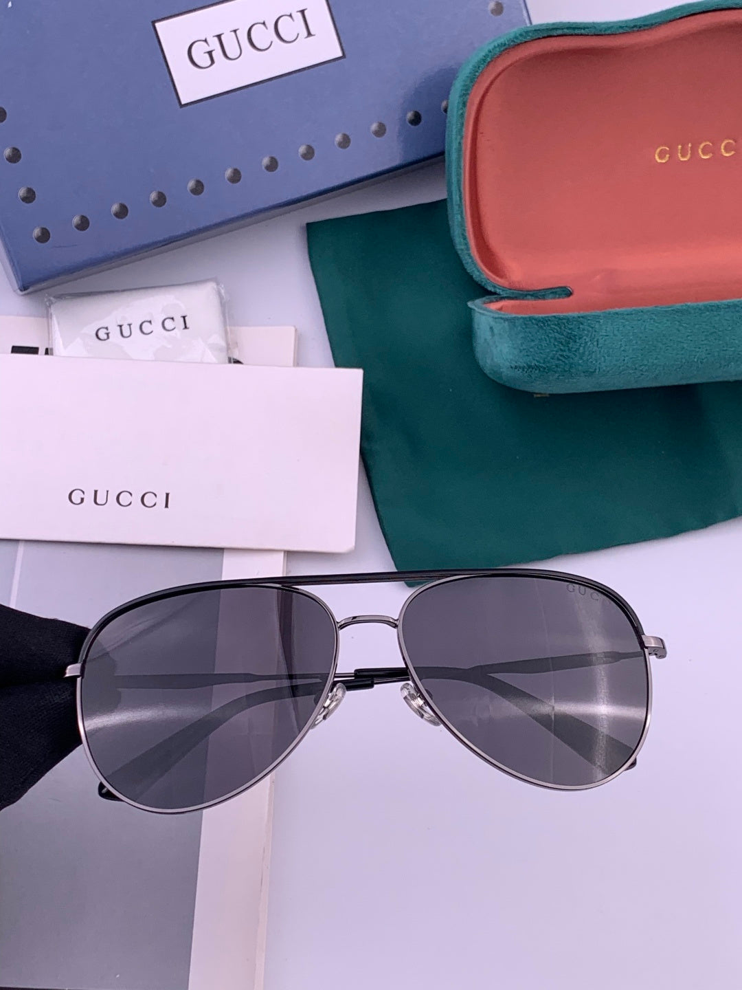 Gucci G3863 Polarized Aviator Black Lens Sunglasses for Men & Women - 158248 - detail image 3