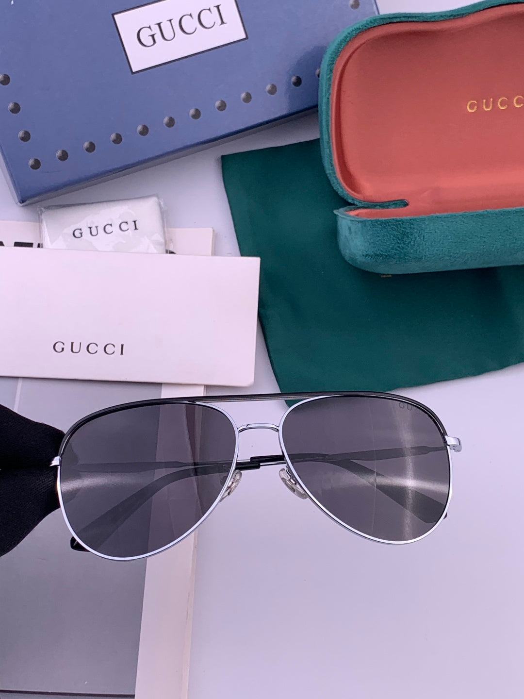 Gucci G3863 Polarized Aviator Black Lens Sunglasses for Men & Women - 158248 - detail image 2