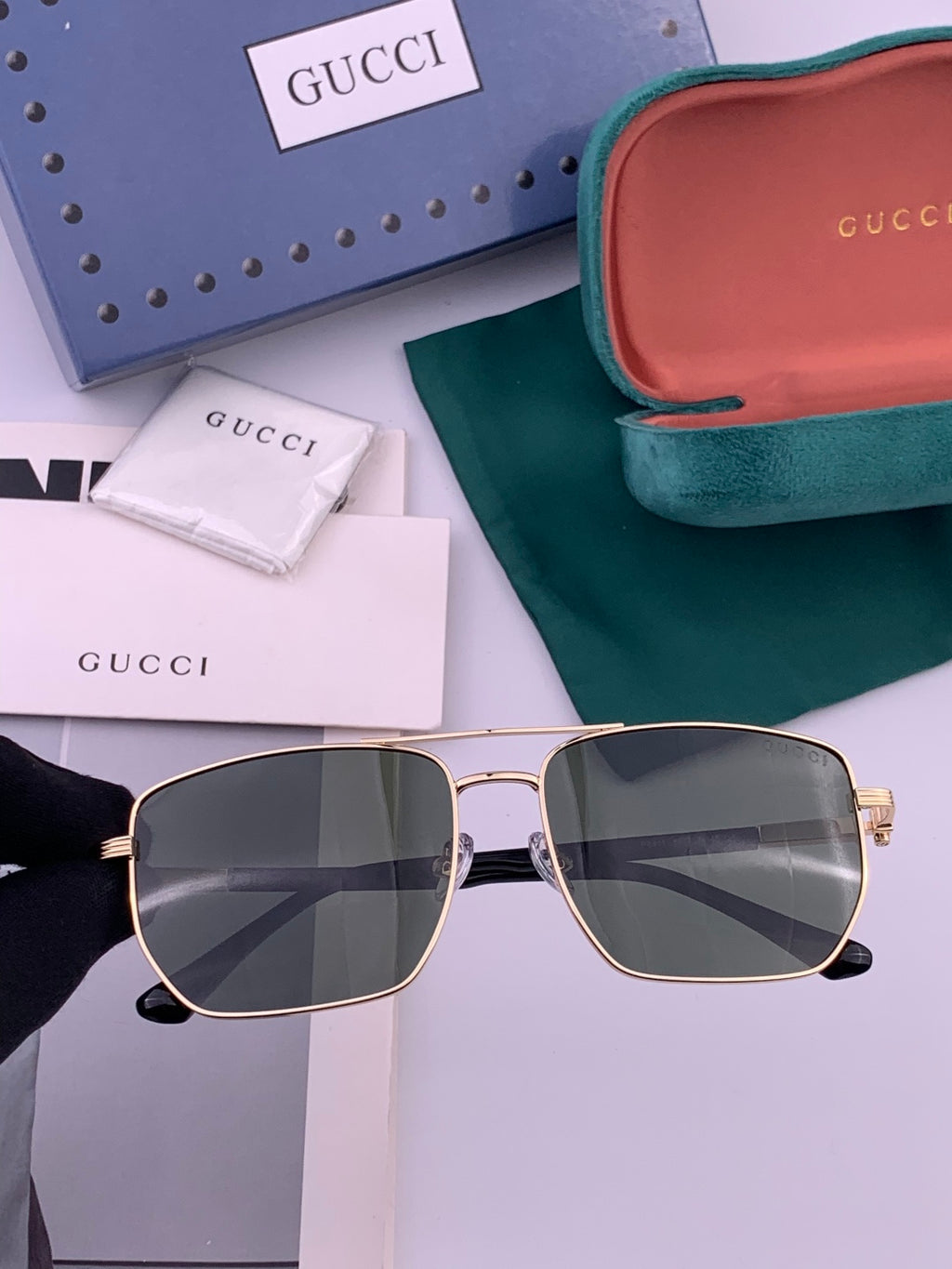 Gucci G1881 Polarized Aviator Black Lens Sunglasses for Men & Women - 158245 - detail image 3