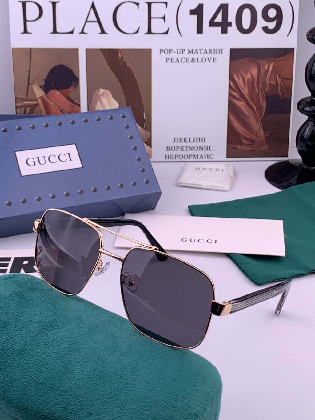 Gucci G2880 Polarized Aviator Black Lens Sunglasses for Men & Women - 158244 - detail image 4