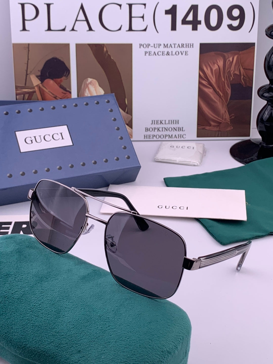 Gucci G2880 Polarized Aviator Black Lens Sunglasses for Men & Women - 158244 - detail image 5