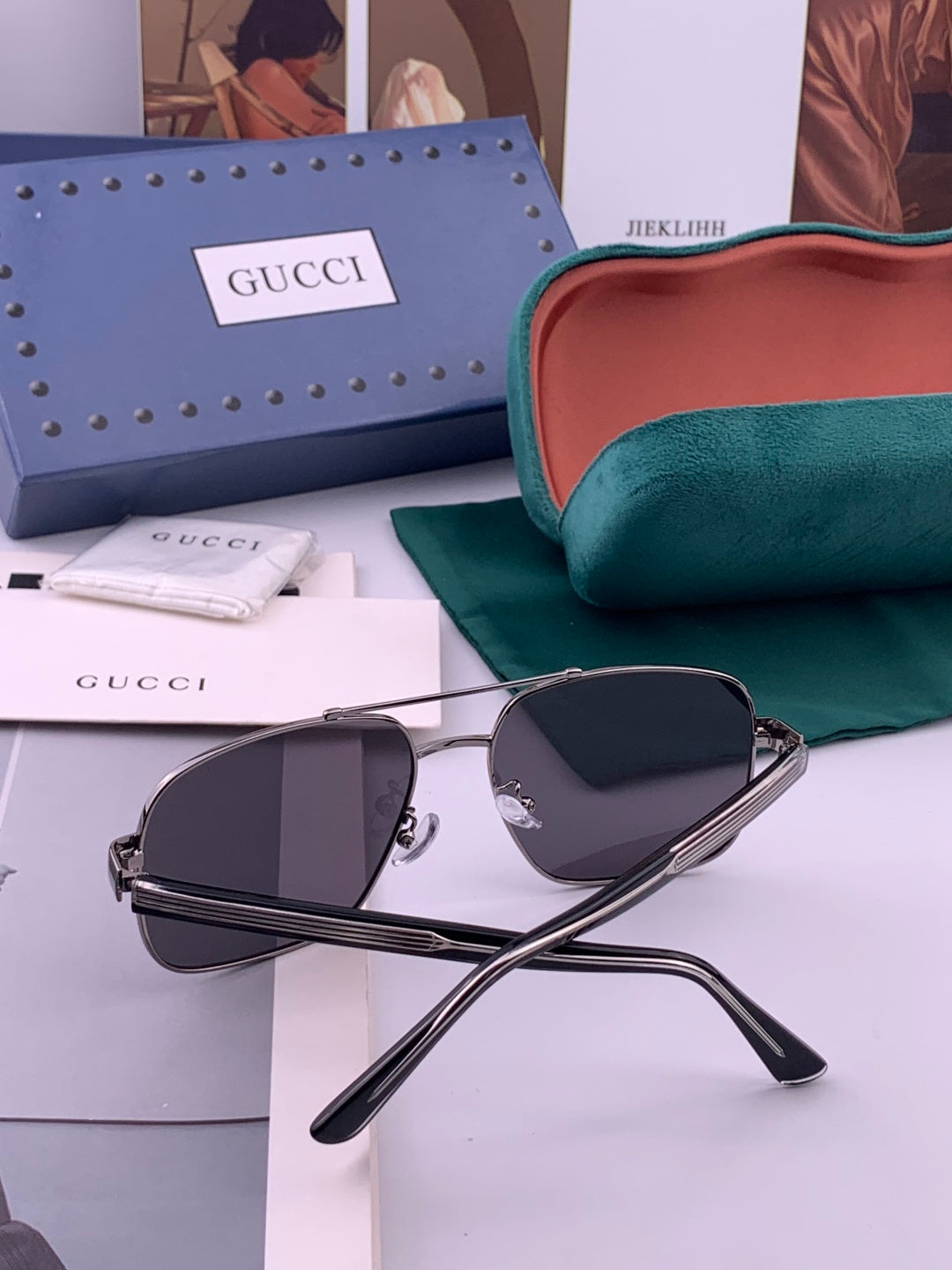Gucci G2880 Polarized Aviator Black Lens Sunglasses for Men & Women - 158244 - detail image 7