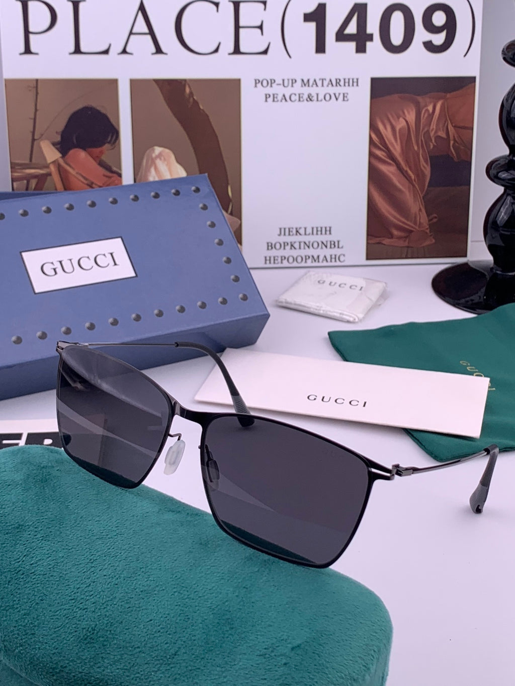 Gucci G2514 Fashion Black Lens Sunglasses for Men & Women - 158251 - detail image 3
