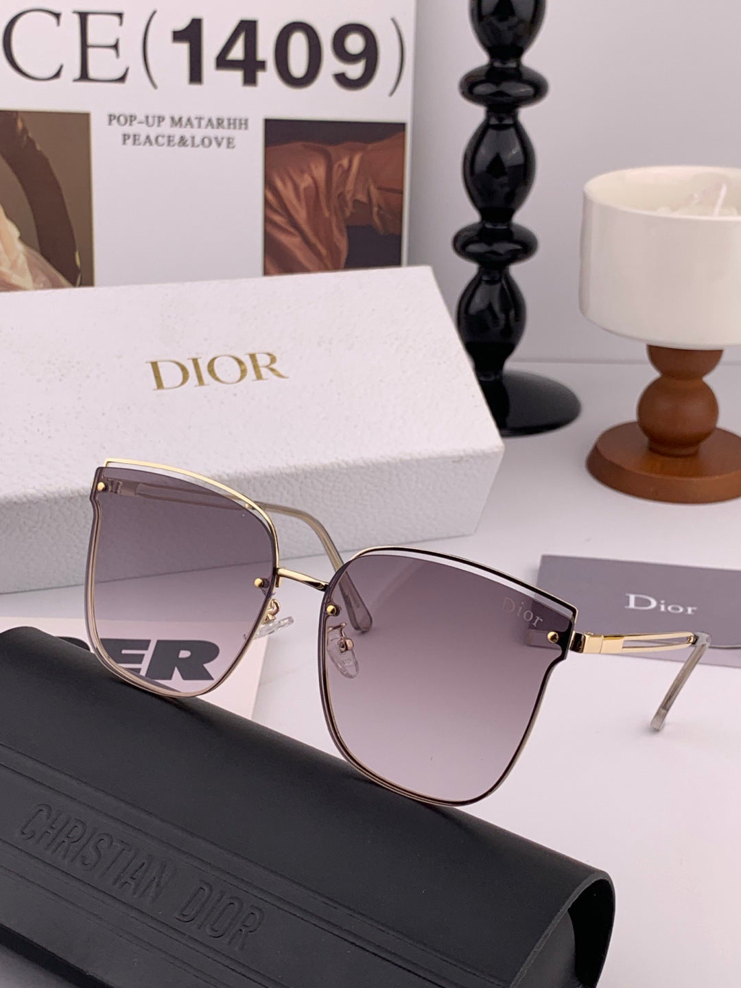 Dior CD1150 Polarized Square Brown Lens Sunglasses for Men & Women - 158409 - detail image 2