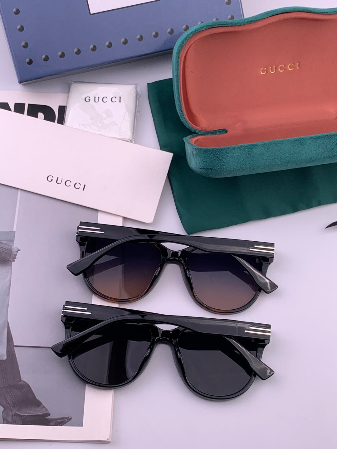 Gucci G2234 Polarized Square Pink Lens Sunglasses for Men & Women - 158272 - detail image 6