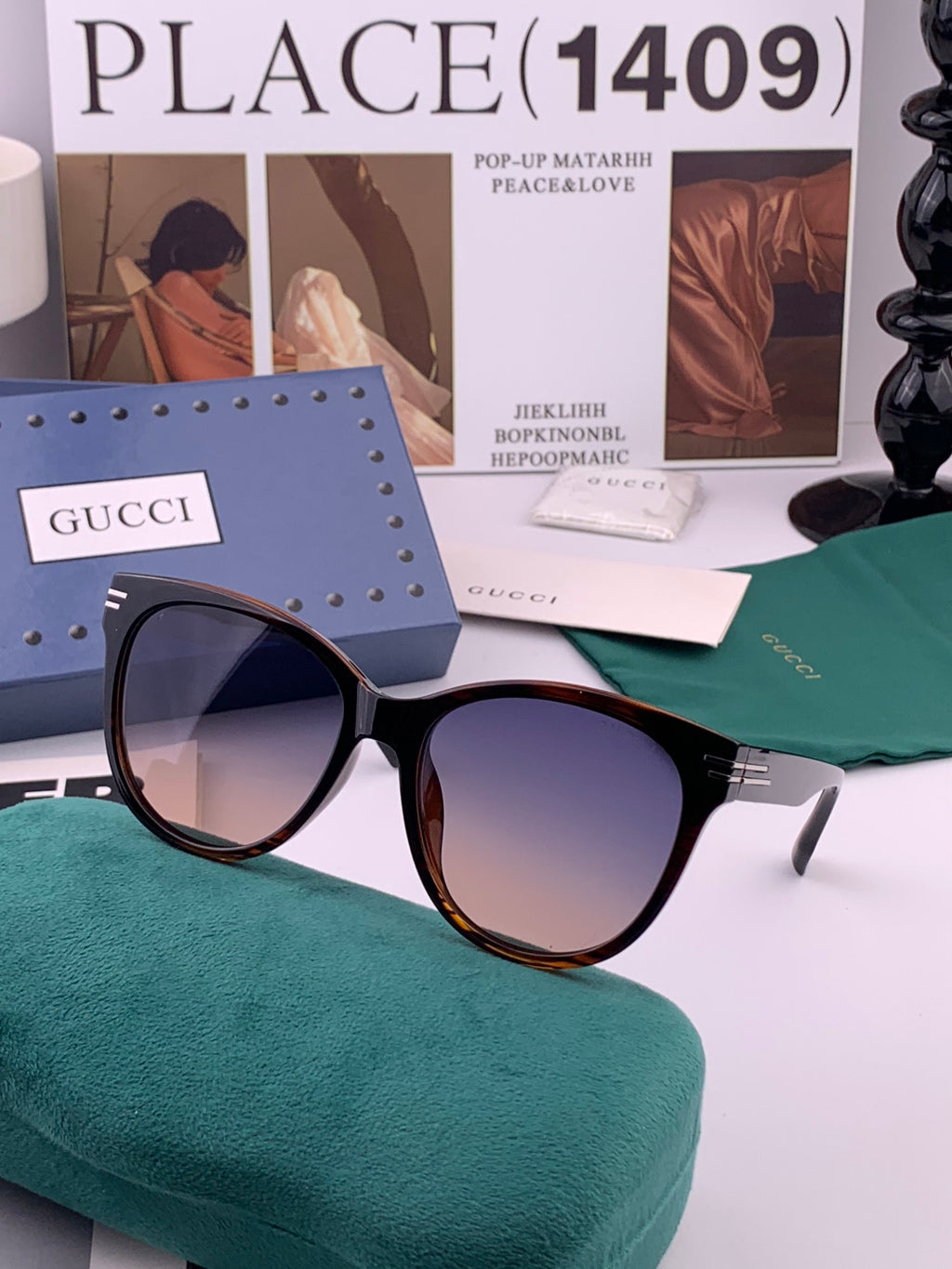 Gucci G2234 Polarized Square Pink Lens Sunglasses for Men & Women - 158272 - detail image 3